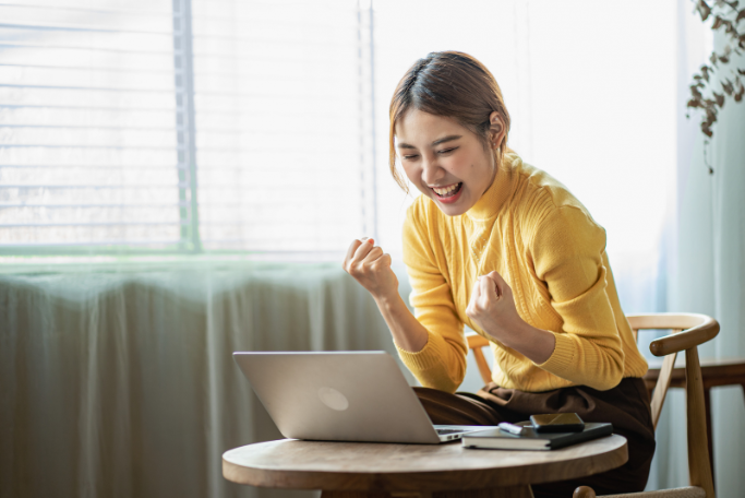 A Happy Young Woman