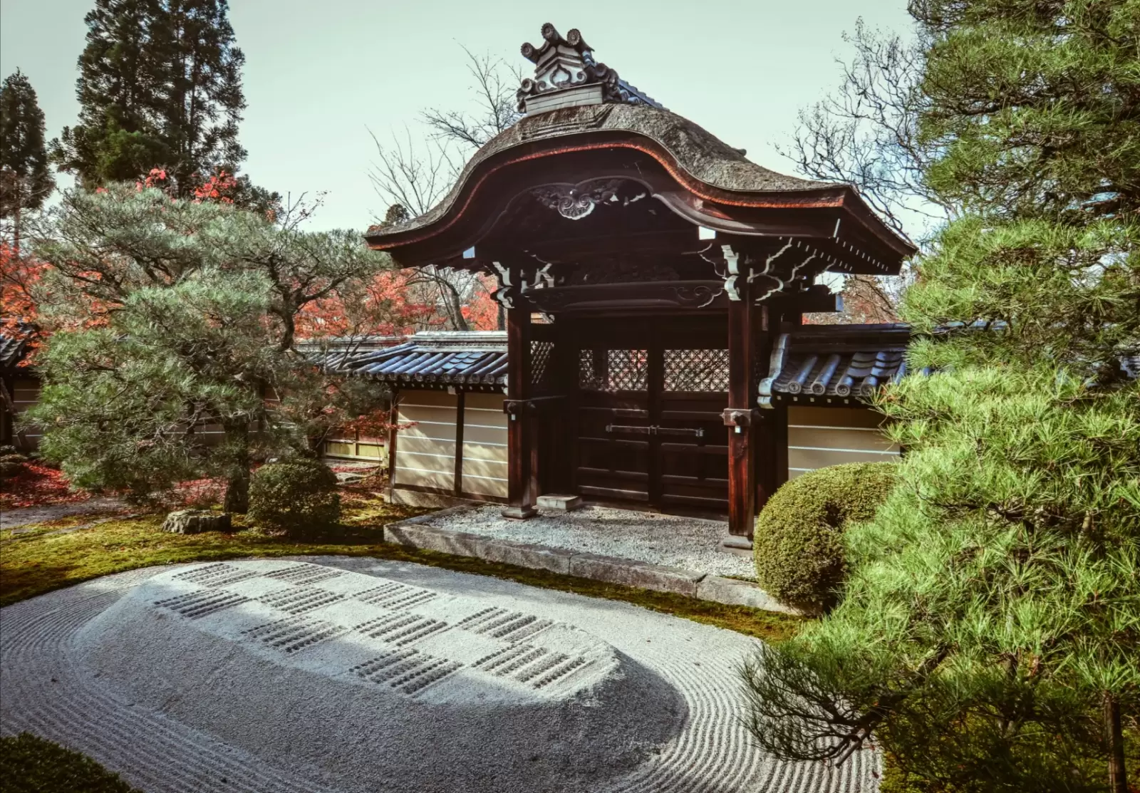 ancient temple with traditional garden in kyoto japan ancient temple with traditional garden in kyoto japan