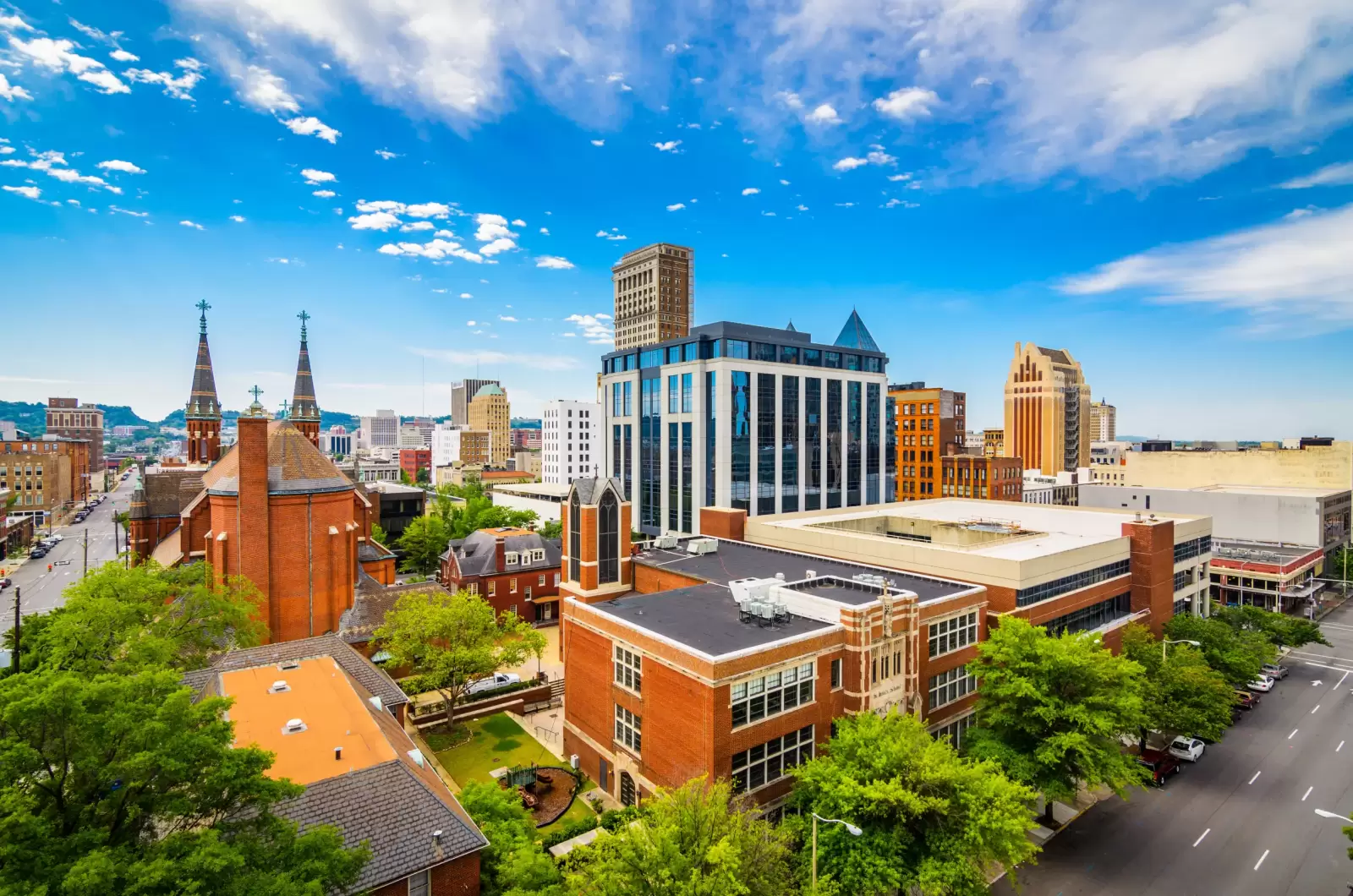 birmingham alabama usa downtown city skyline