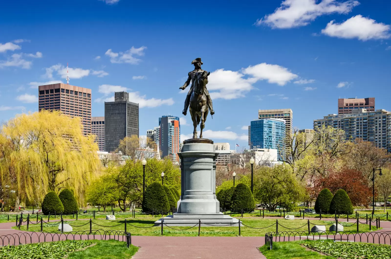 boston massachusetts at the public garden in the spring time boston massachusetts at the public garden in the spring time