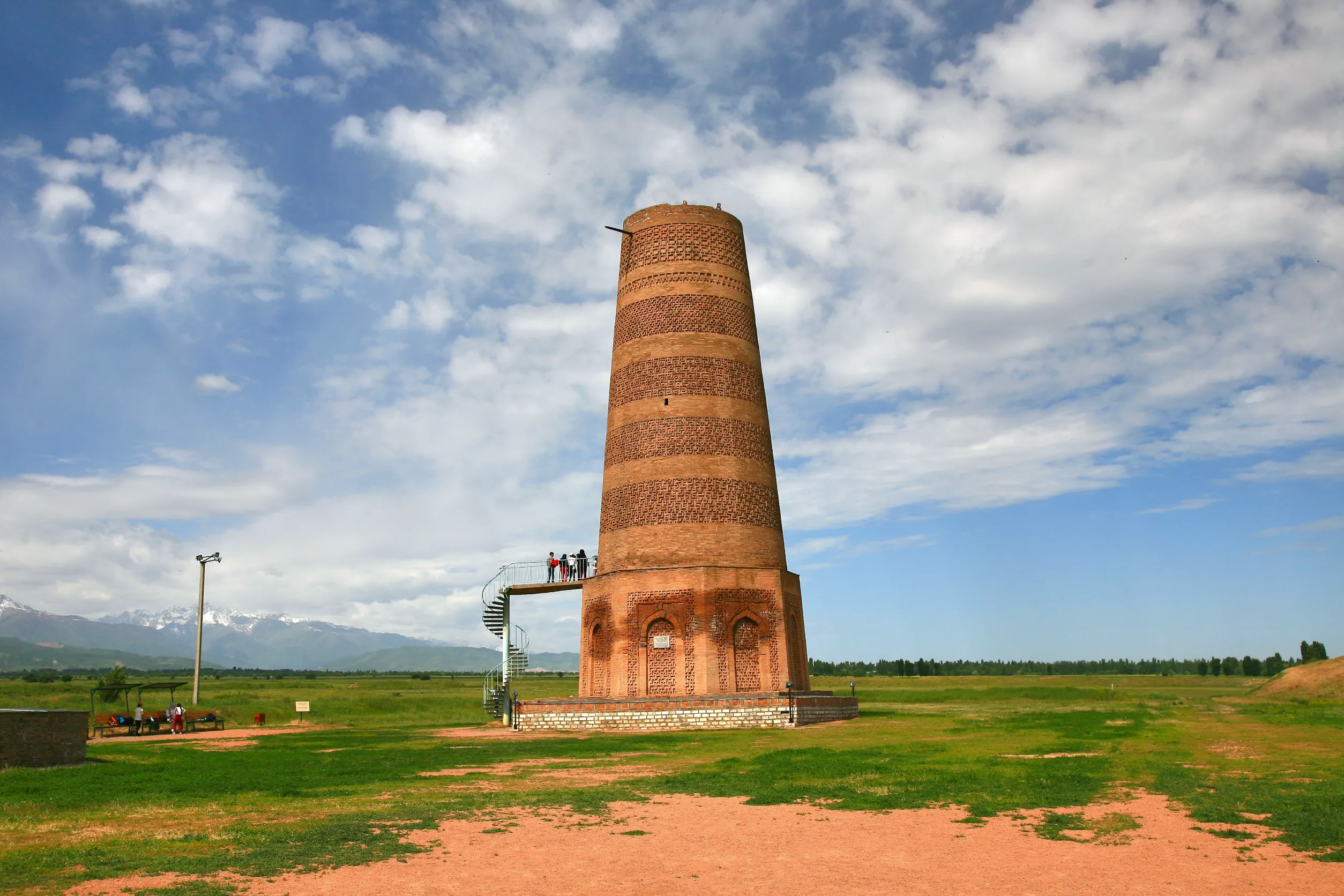burana tower in the chuy valley at northern of the country s capital bishkek kyrgyzstan burana tower in the chuy valley at northern of the country s capital bishkek kyrgyzstan