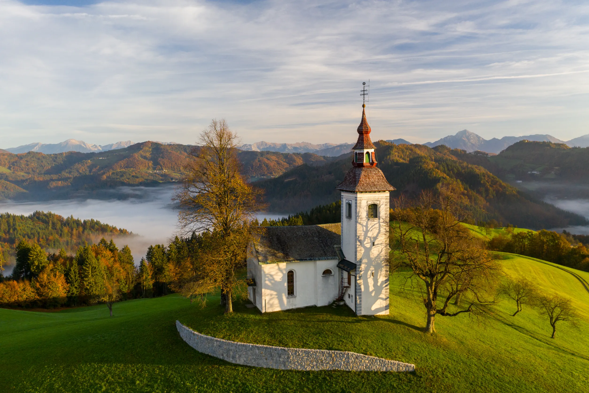 church of sv tomaz sunrise in slovenia church of sv tomaz sunrise in slovenia