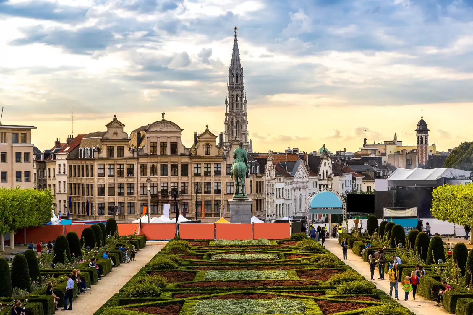 cityscape of brussels in beautiful summer day cityscape of brussels in beautiful summer day
