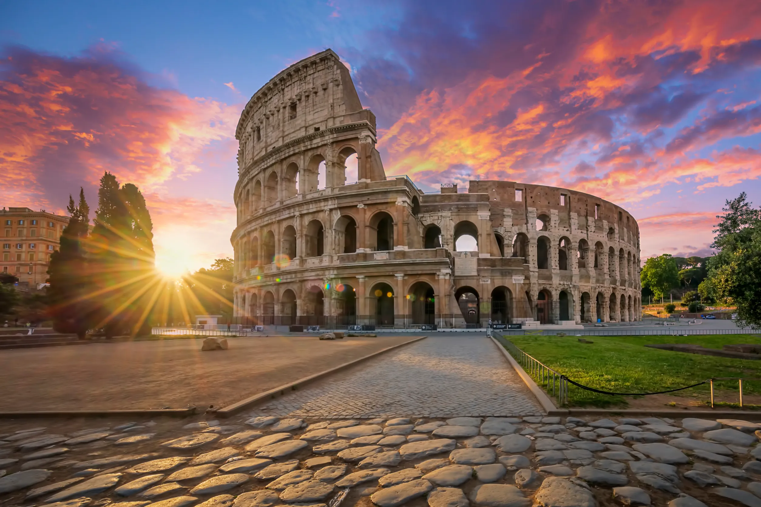 colosseum in rome with morning sun italy europe colosseum in rome with morning sun italy europe