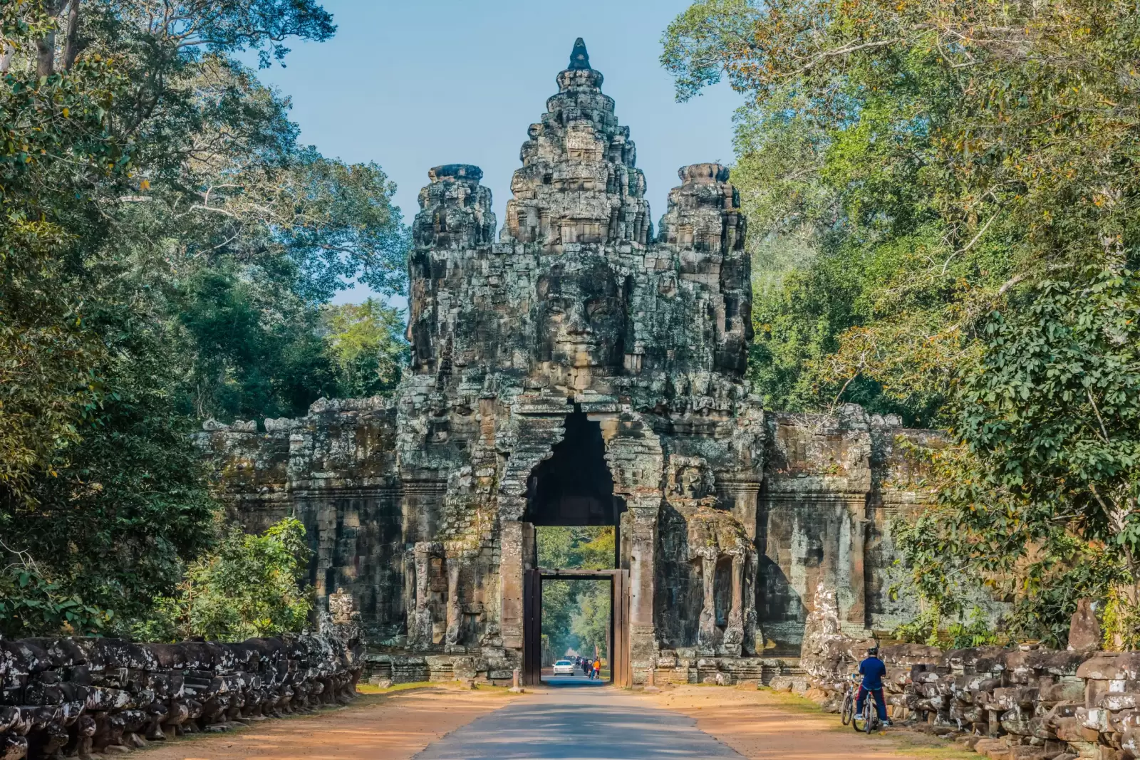 east gate angkor thom in cambodia east gate angkor thom in cambodia