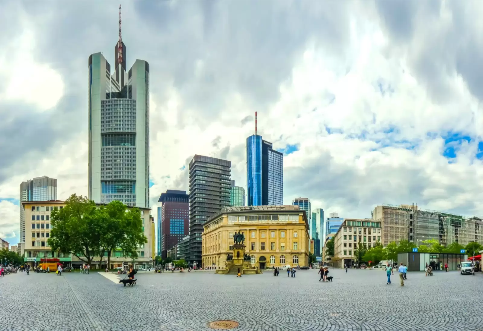 frankfurt am main skyline panorama with dramatic cloudscape hessen germany frankfurt am main skyline panorama with dramatic cloudscape hessen germany