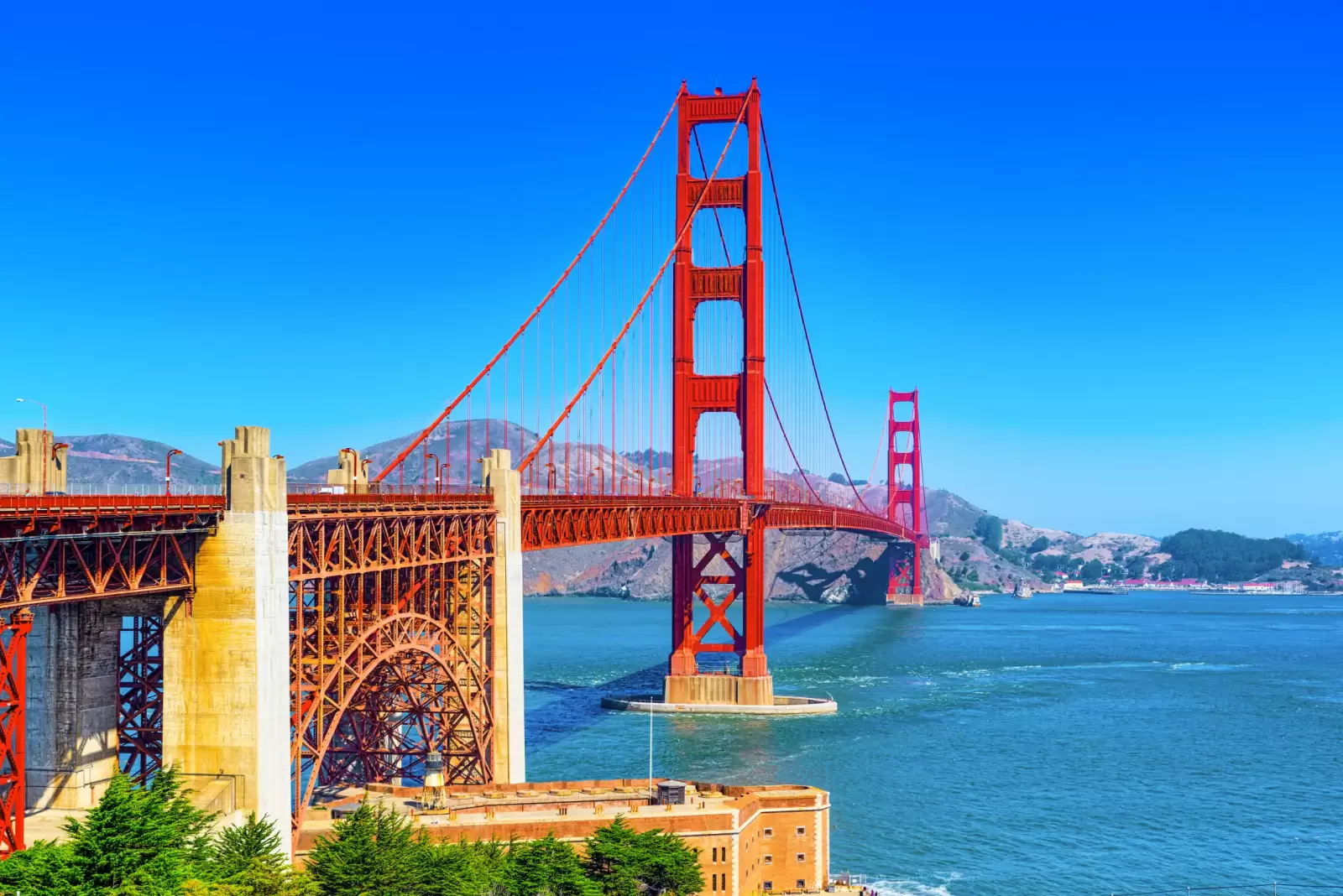 gold gate bridge and the other side of the bay san francisco california usa