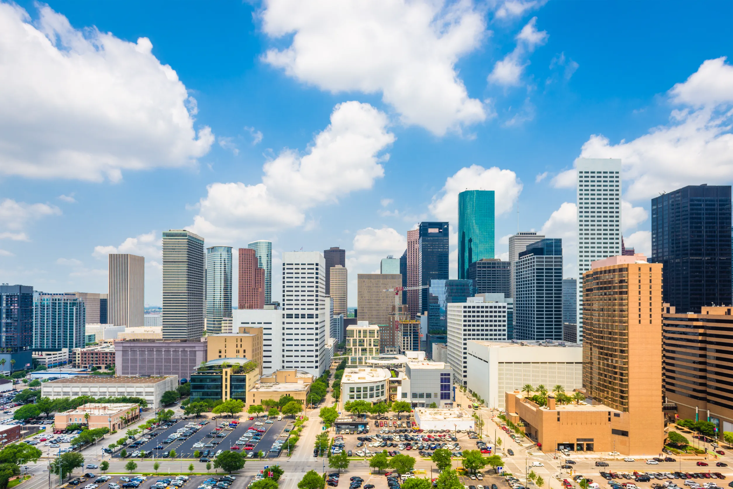 houston texas usa downtown city skyline at twilight houston texas usa downtown city skyline at twilight