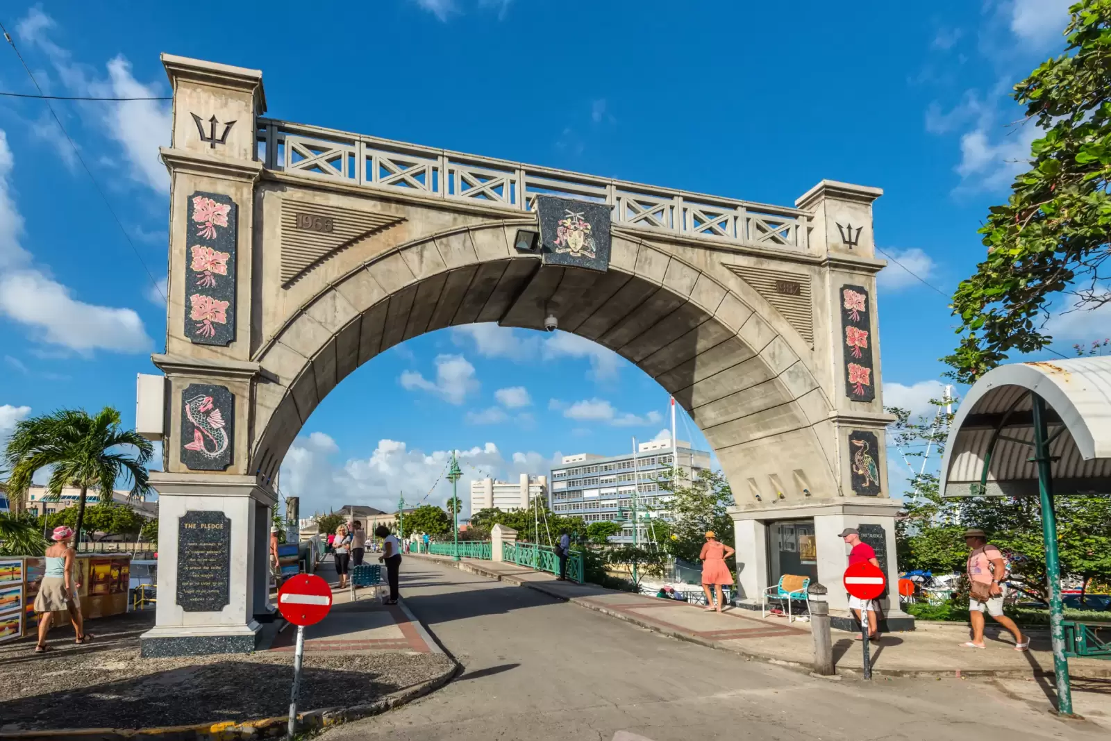 independence arch and the chamberlain bridge in bridgetown independence arch and the chamberlain bridge in bridgetown