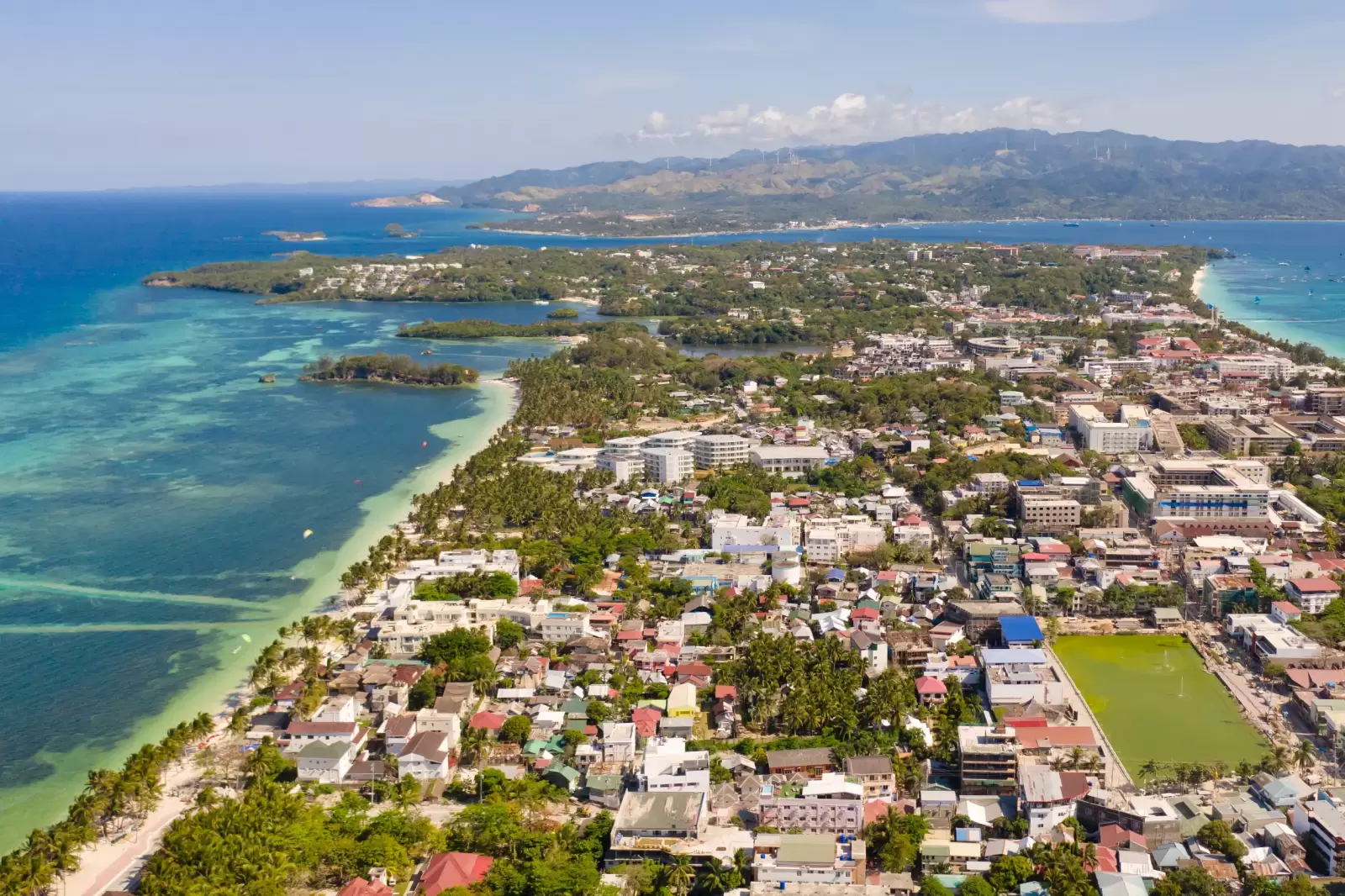 island of boracay philippines top view hotels and buildings island of boracay philippines top view hotels and buildings