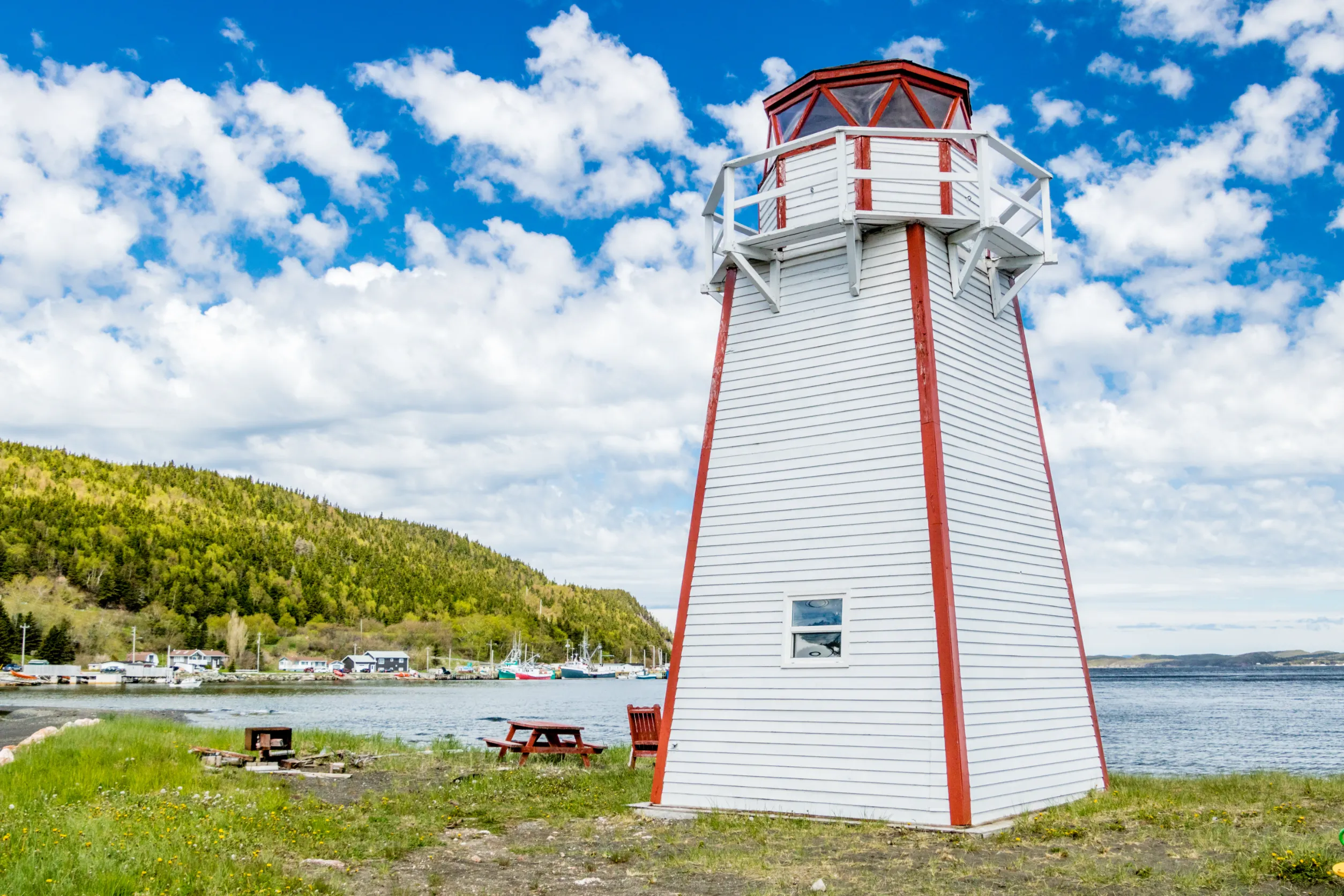 lighthouse overlooking the bay route newfoundland canada lighthouse overlooking the bay route newfoundland canada