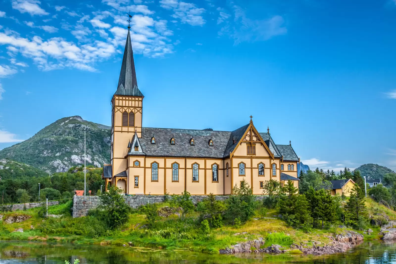 lofoten cathedral on lofoten islands in norway