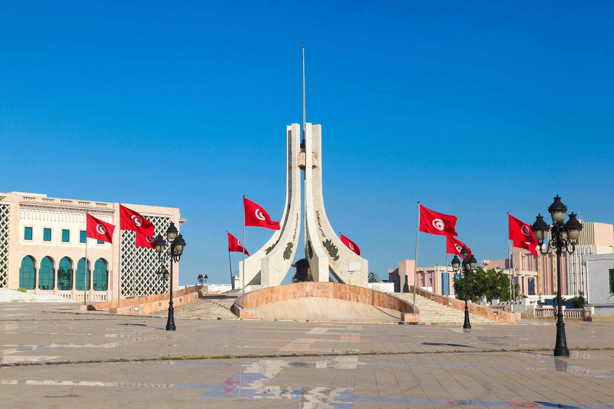 main city square in tunis main city square in tunis