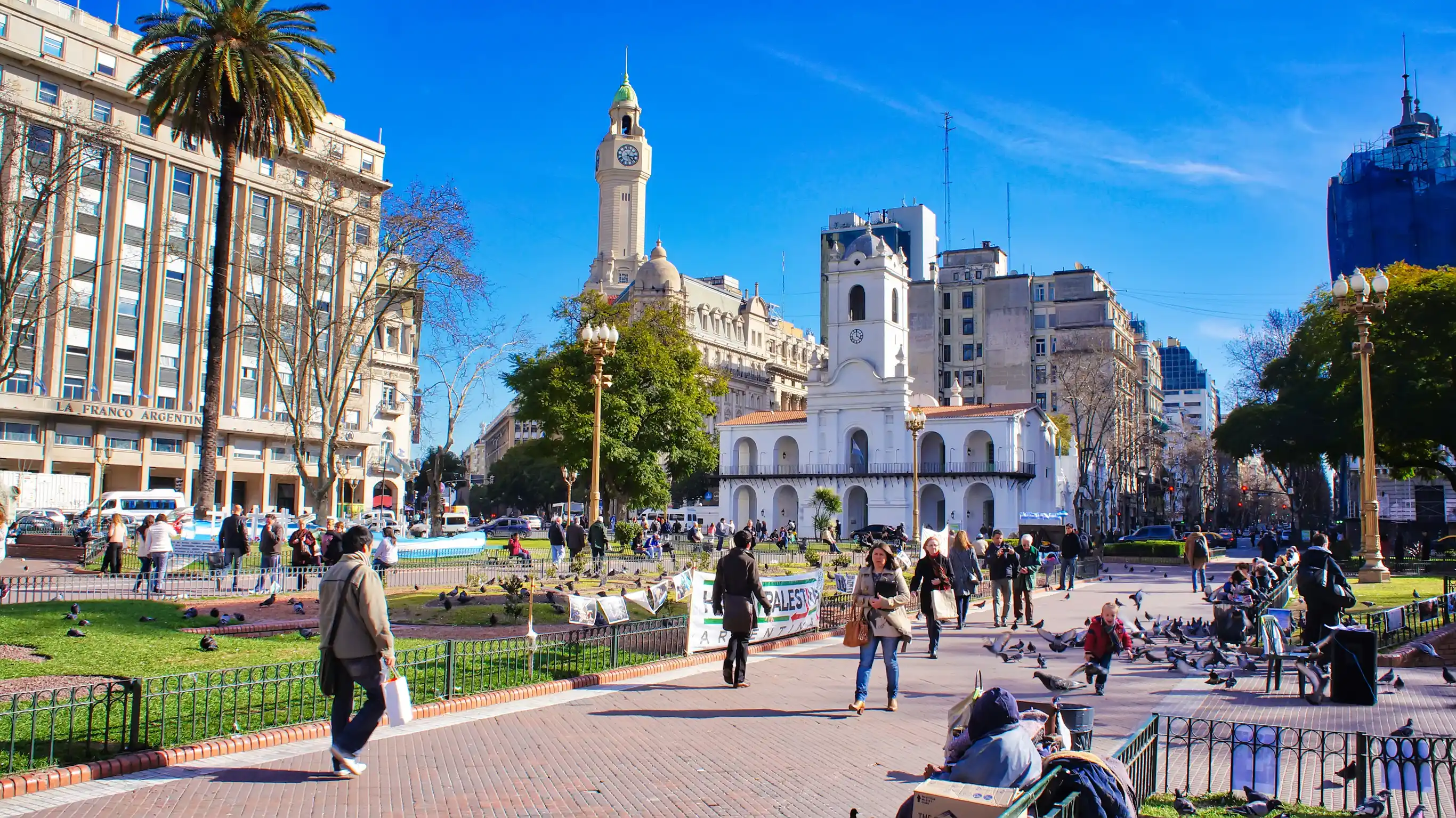 main square plaza de mayo in city center buenos aire