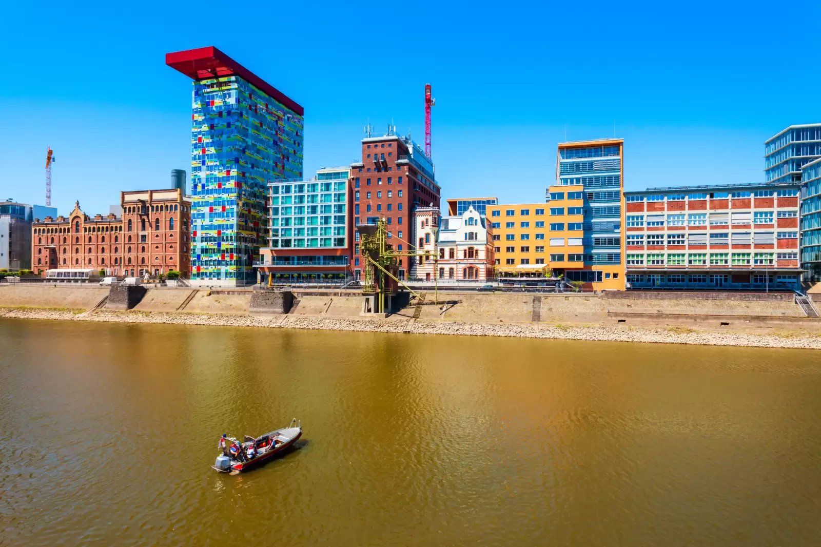 medienhafen or media harbor is a rebuilt port area in dusseldorf city in germany medienhafen or media harbor is a rebuilt port area in dusseldorf city in germany