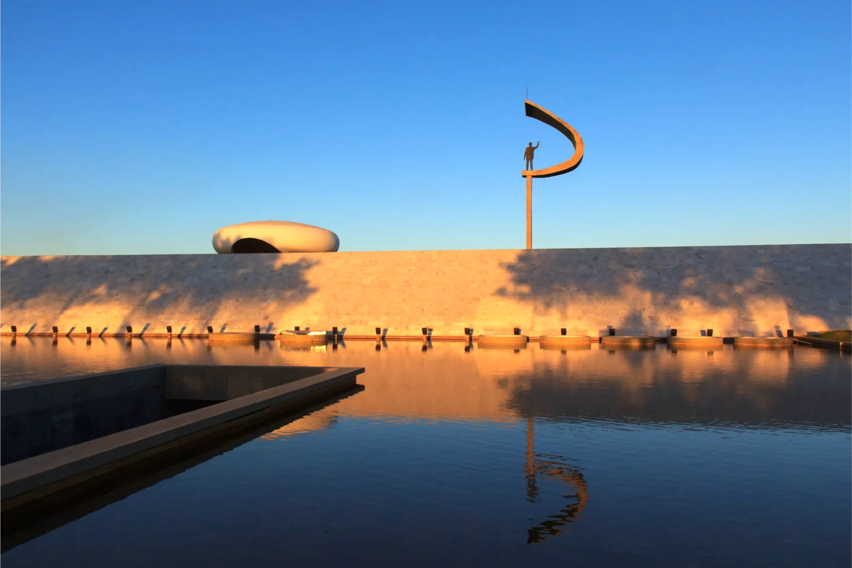 memorial jk futuristic brazilian president memorial statue in sunset memorial jk futuristic brazilian president memorial statue in sunset