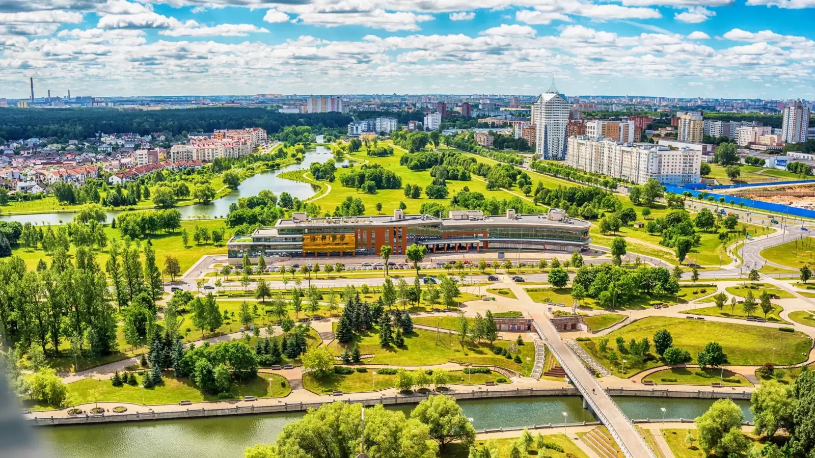 minsk belarus multi stored houses in new part of city in the summer minsk belarus multi stored houses in new part of city in the summer