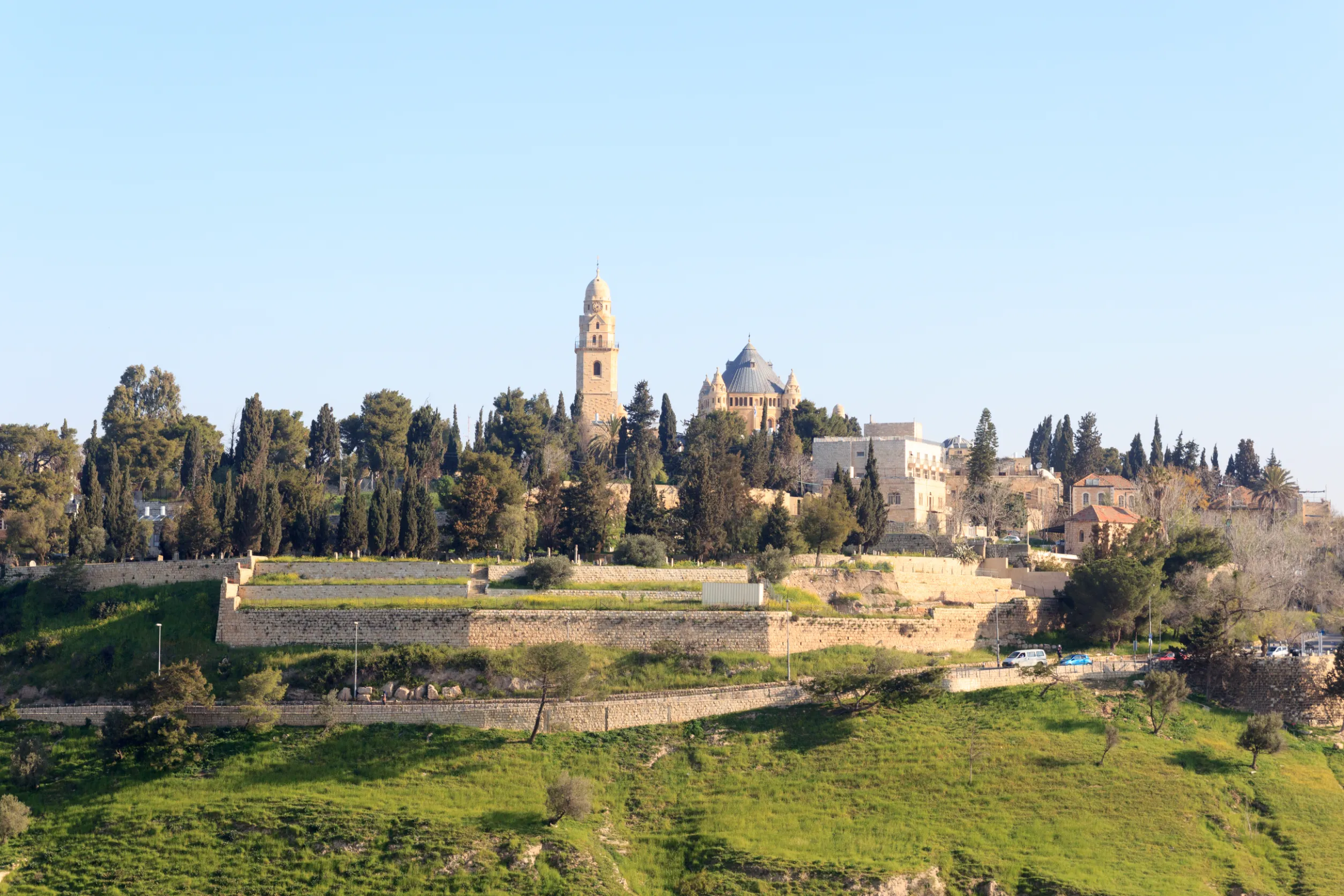mount zion with abbey of the dormition in jerusalem israel mount zion with abbey of the dormition in jerusalem israel