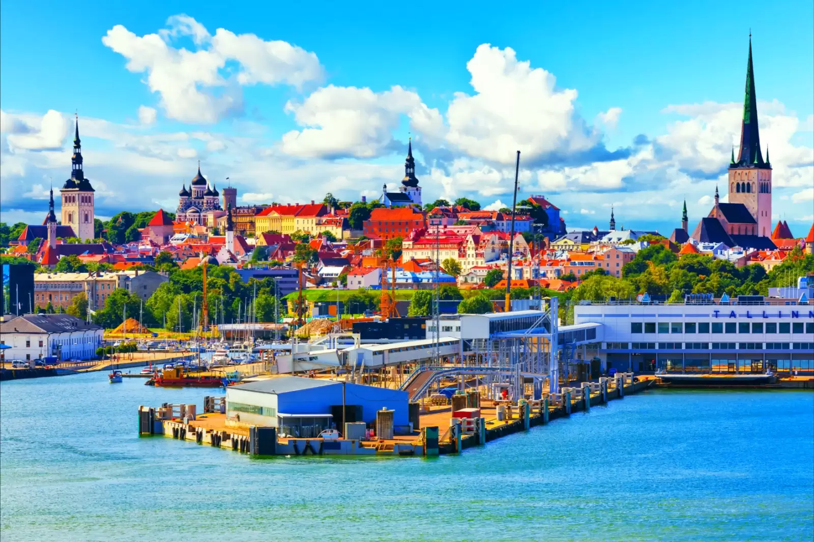 old town architecture and sea port harbor in tallinn estonia old town architecture and sea port harbor in tallinn estonia
