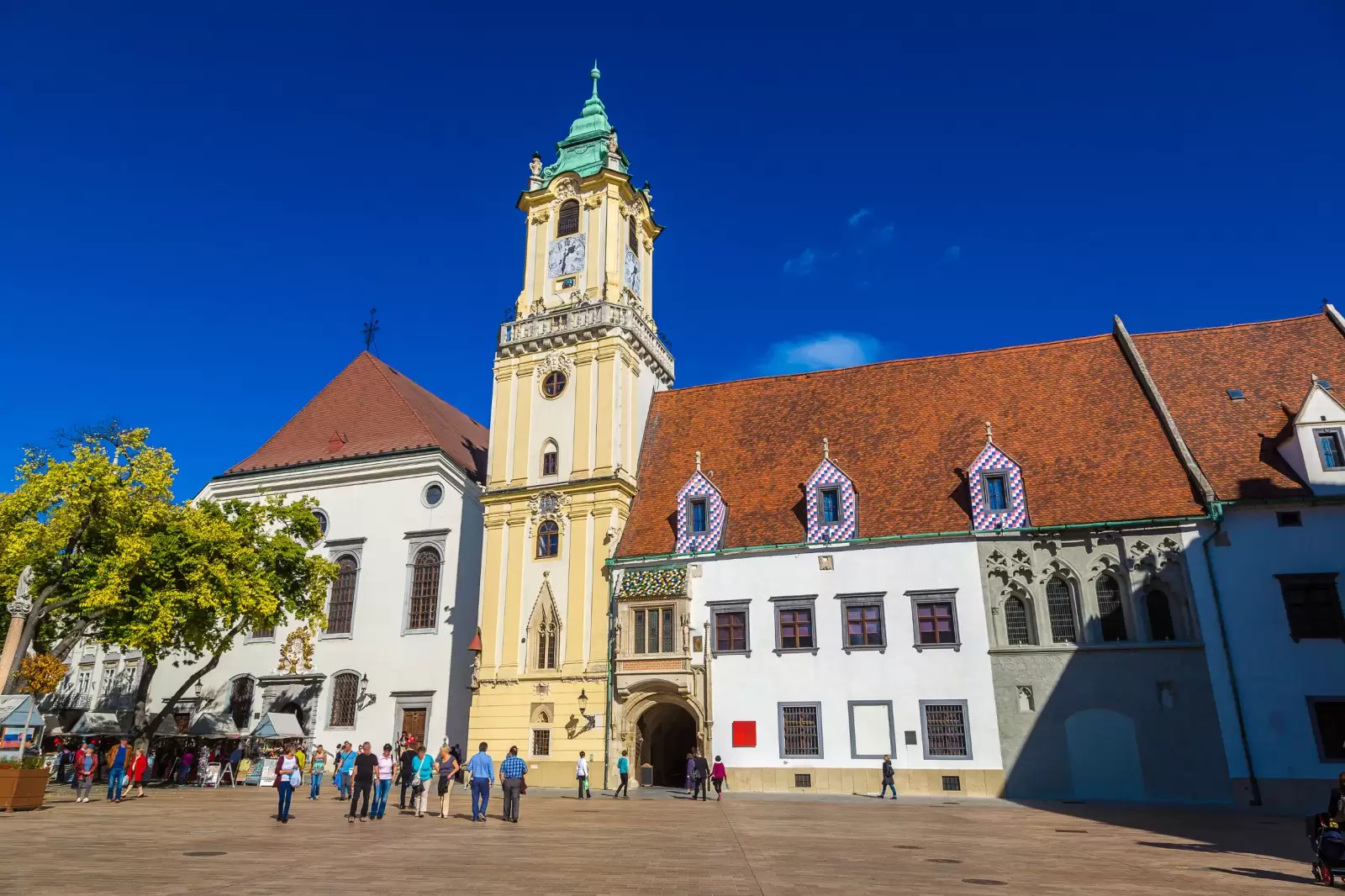 old town hall in bratislava in a summer day slovakia old town hall in bratislava in a summer day slovakia