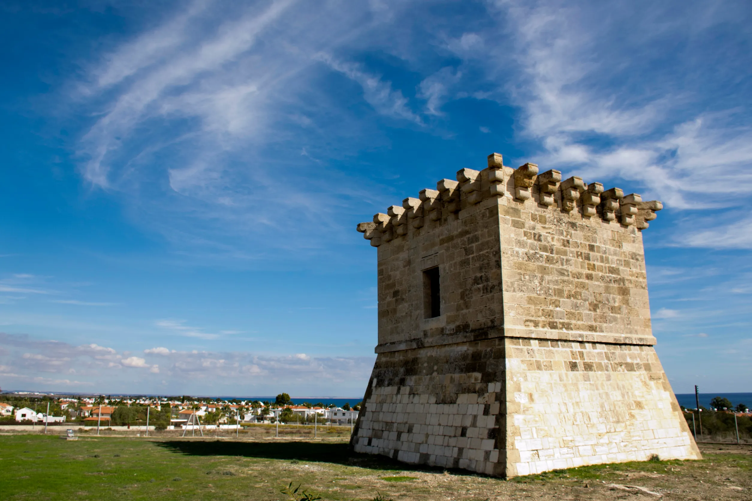 outdoor architecture of an ancient venetian tower in cyprus outdoor architecture of an ancient venetian tower in cyprus