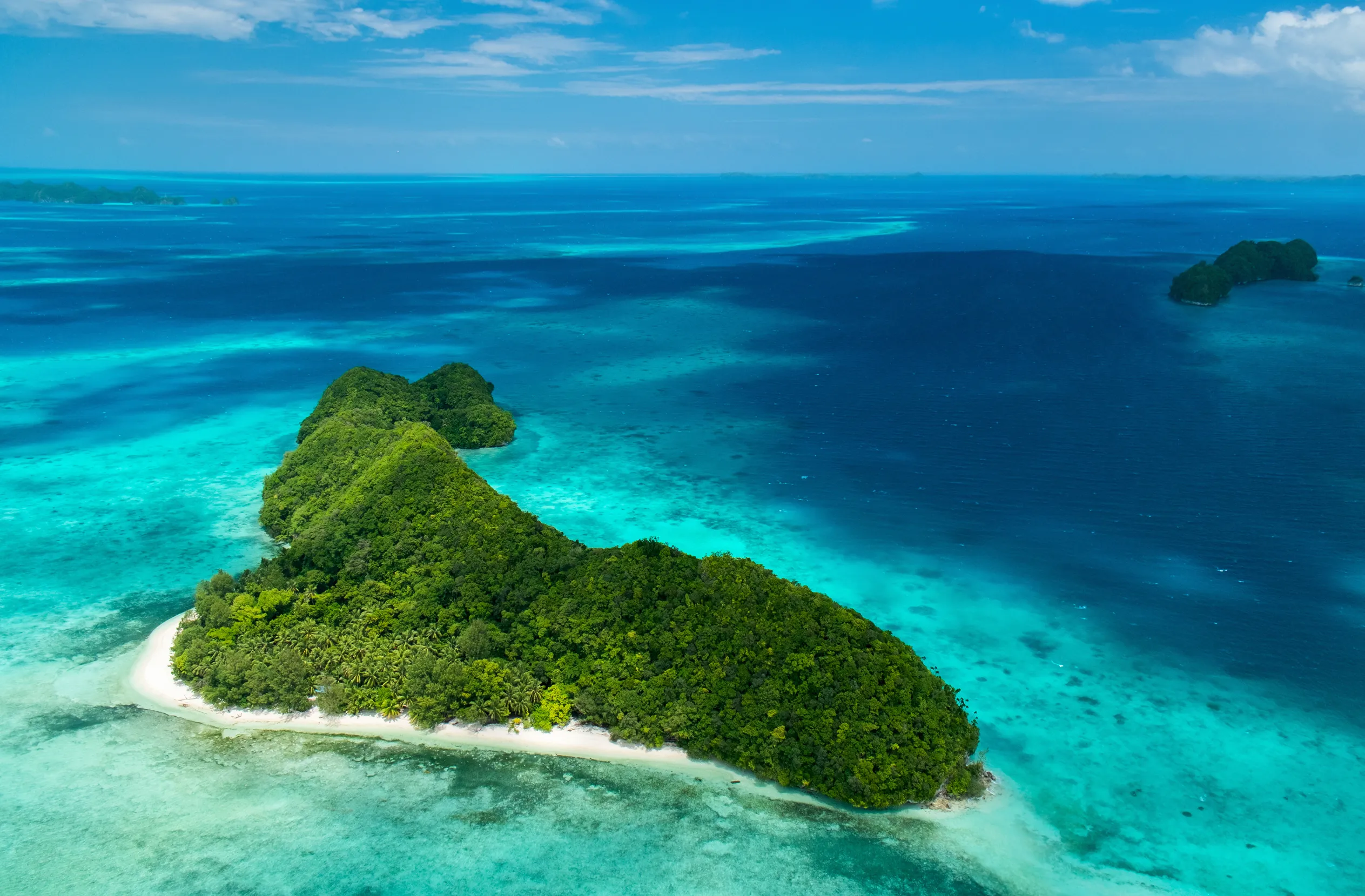 palau islands from above palau islands from above