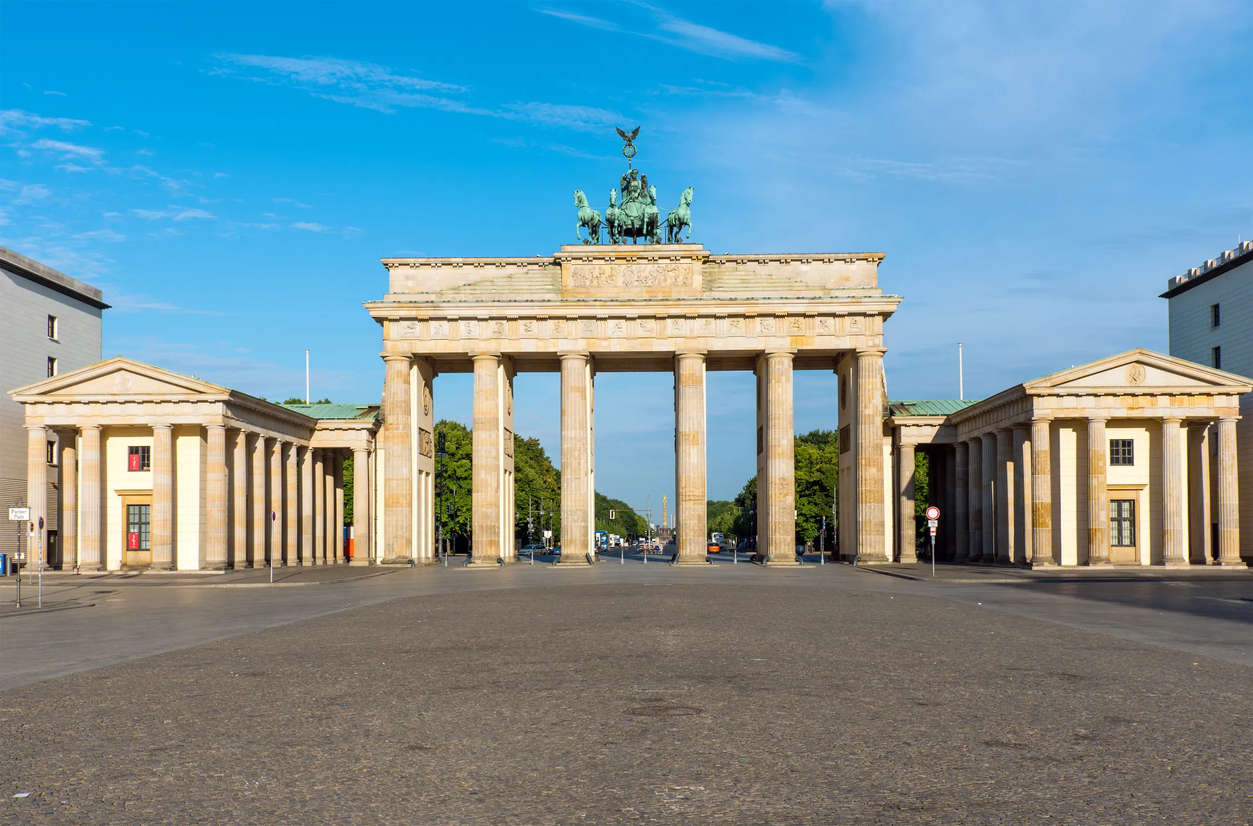 panorama of the famous brandenburg gate in berlin germany panorama of the famous brandenburg gate in berlin germany