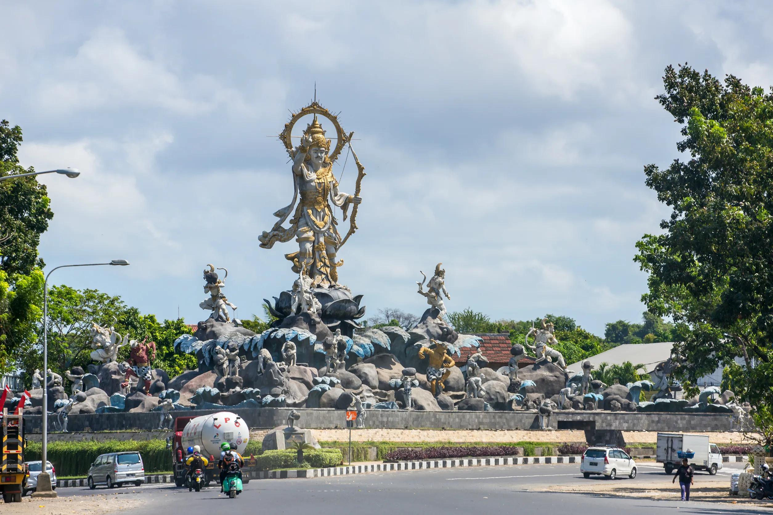 patung titi banda monument in denpasar bali indonesia