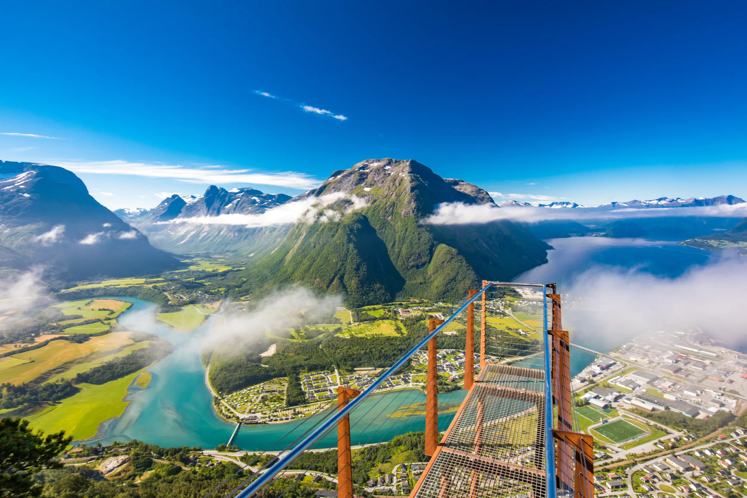 rampestreken in andalsnes norway a famous tourist track and viewpoint
