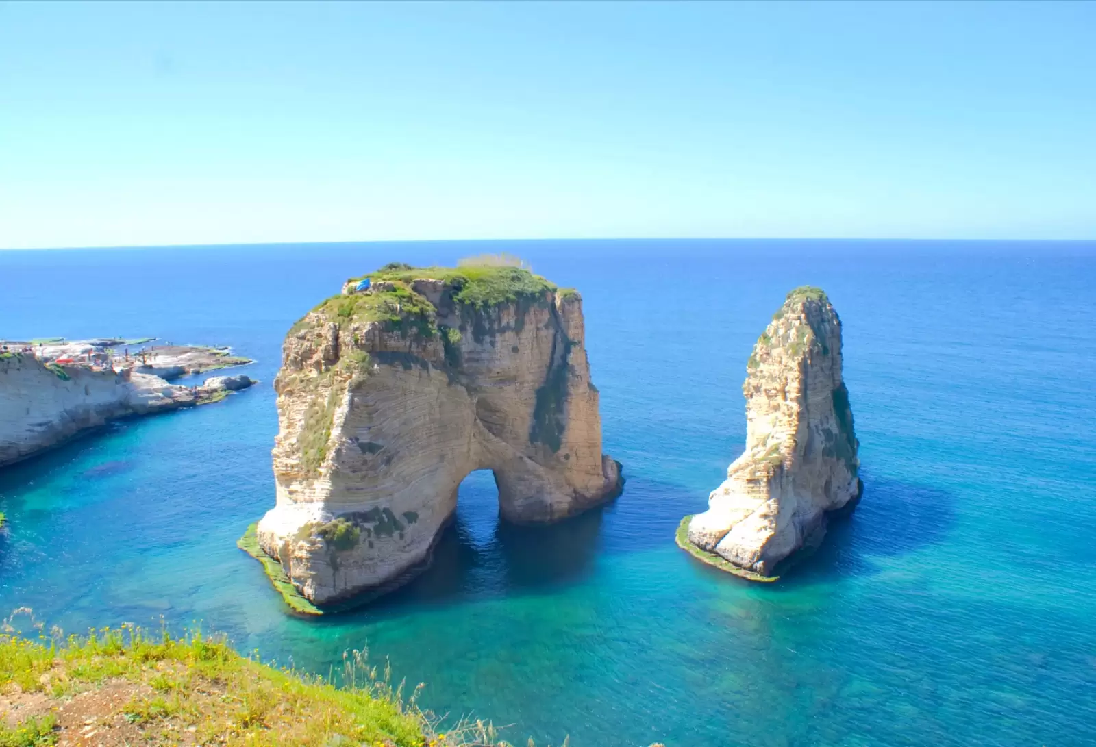 rouche sea front of beirut the capital city of lebanon rouche sea front of beirut the capital city of lebanon