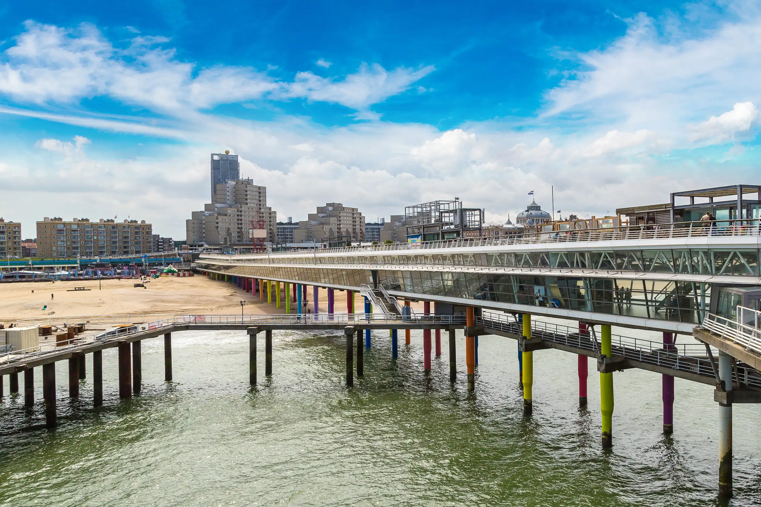 scheveningen beach in hague in a beautiful scheveningen beach in hague in a beautiful
