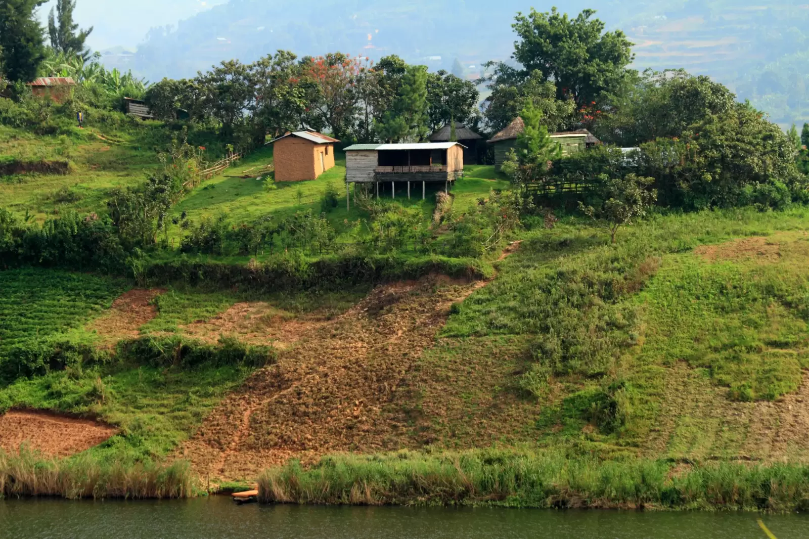 small rural farm located on lake bunyoni in uganda small rural farm located on lake bunyoni in uganda