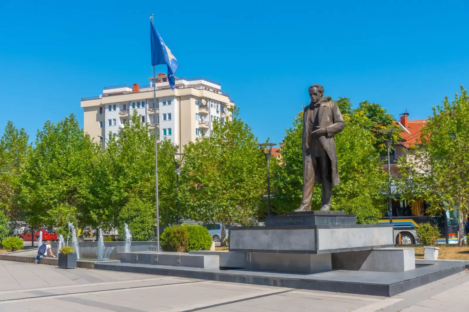 statue of ibrahim rugova in prishtina kosovo statue of ibrahim rugova in prishtina kosovo