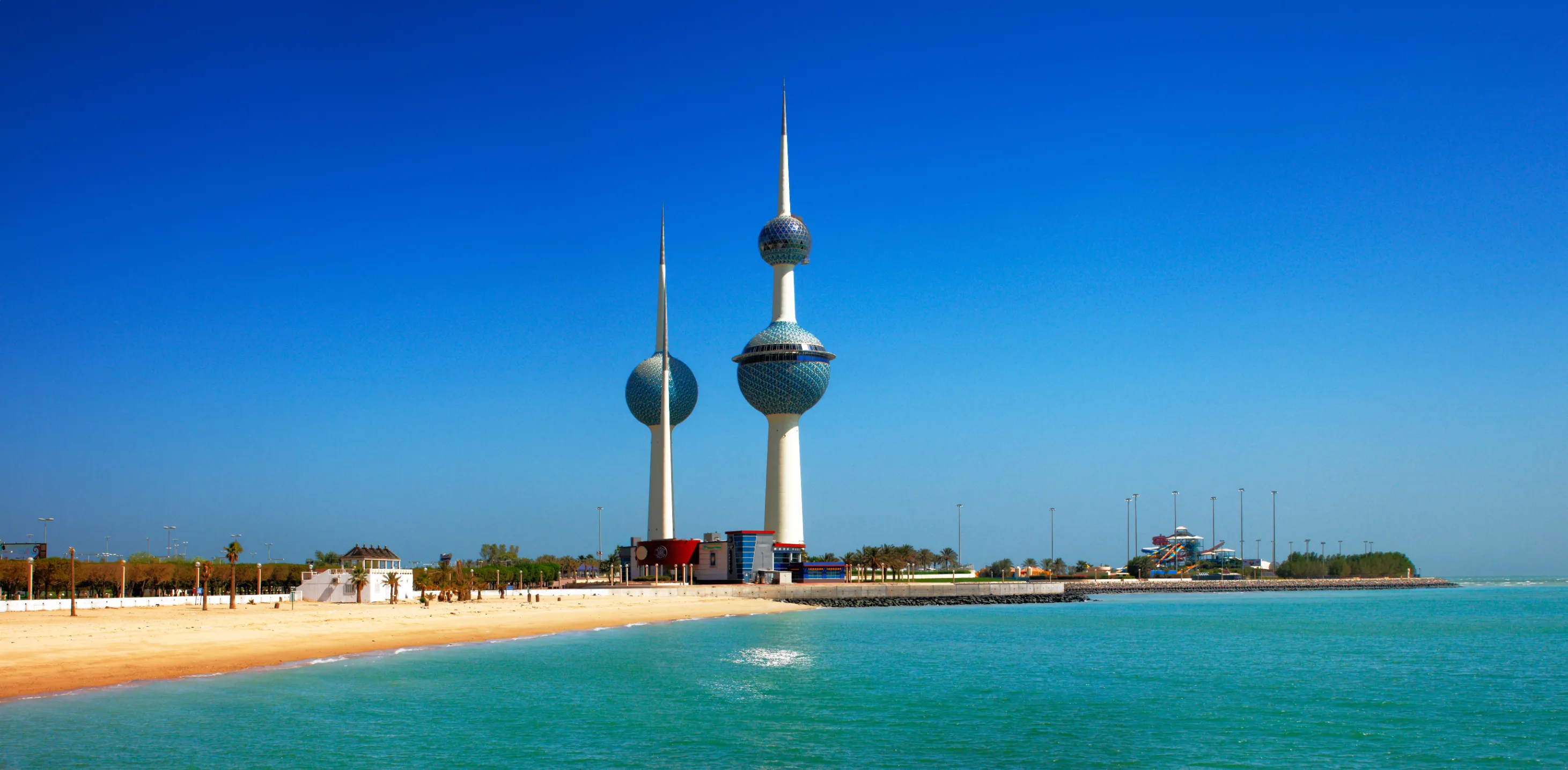 structures are icons of the kuwait city skyline