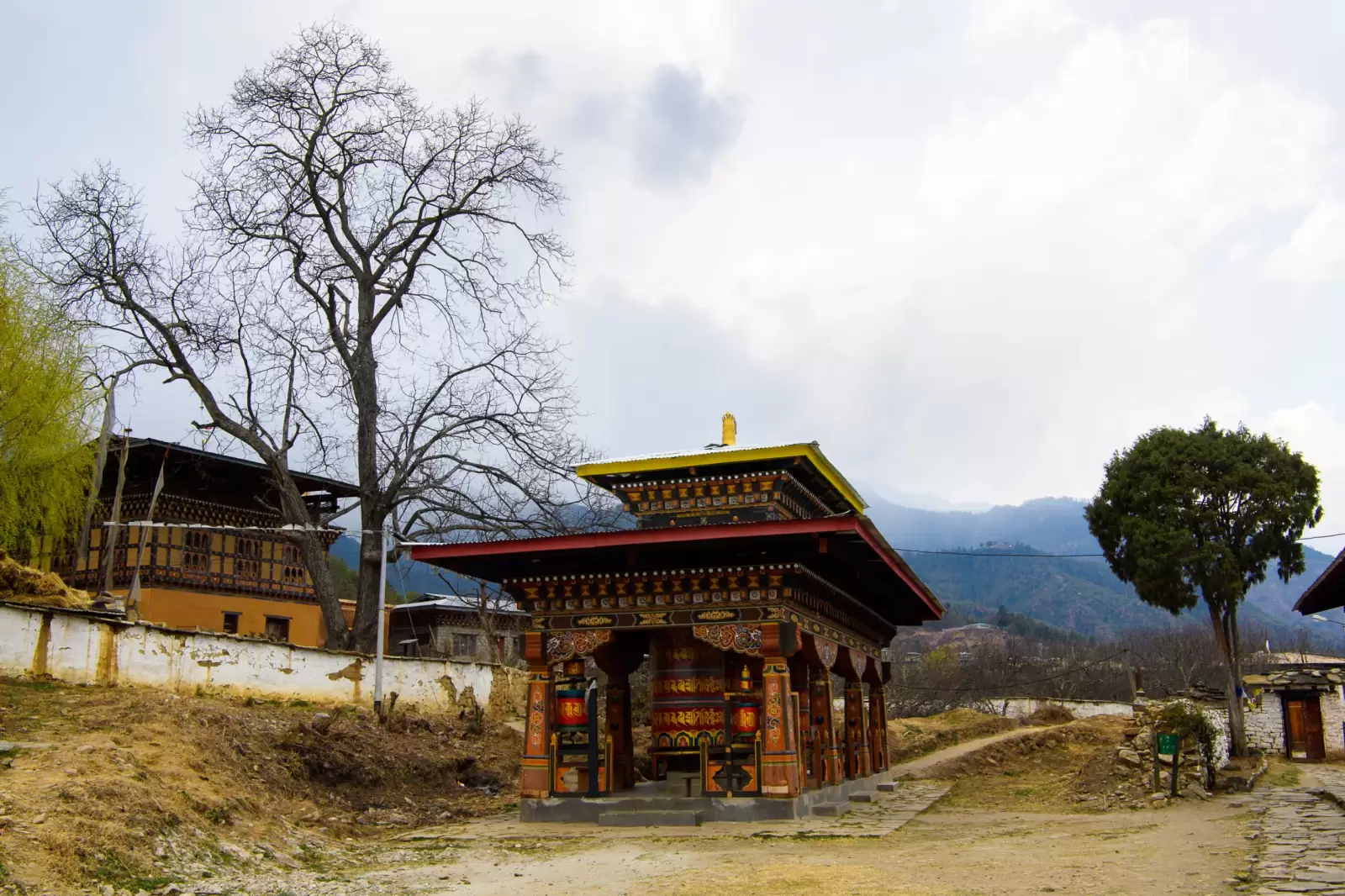 temple in paro valley bhutan temple in paro valley bhutan