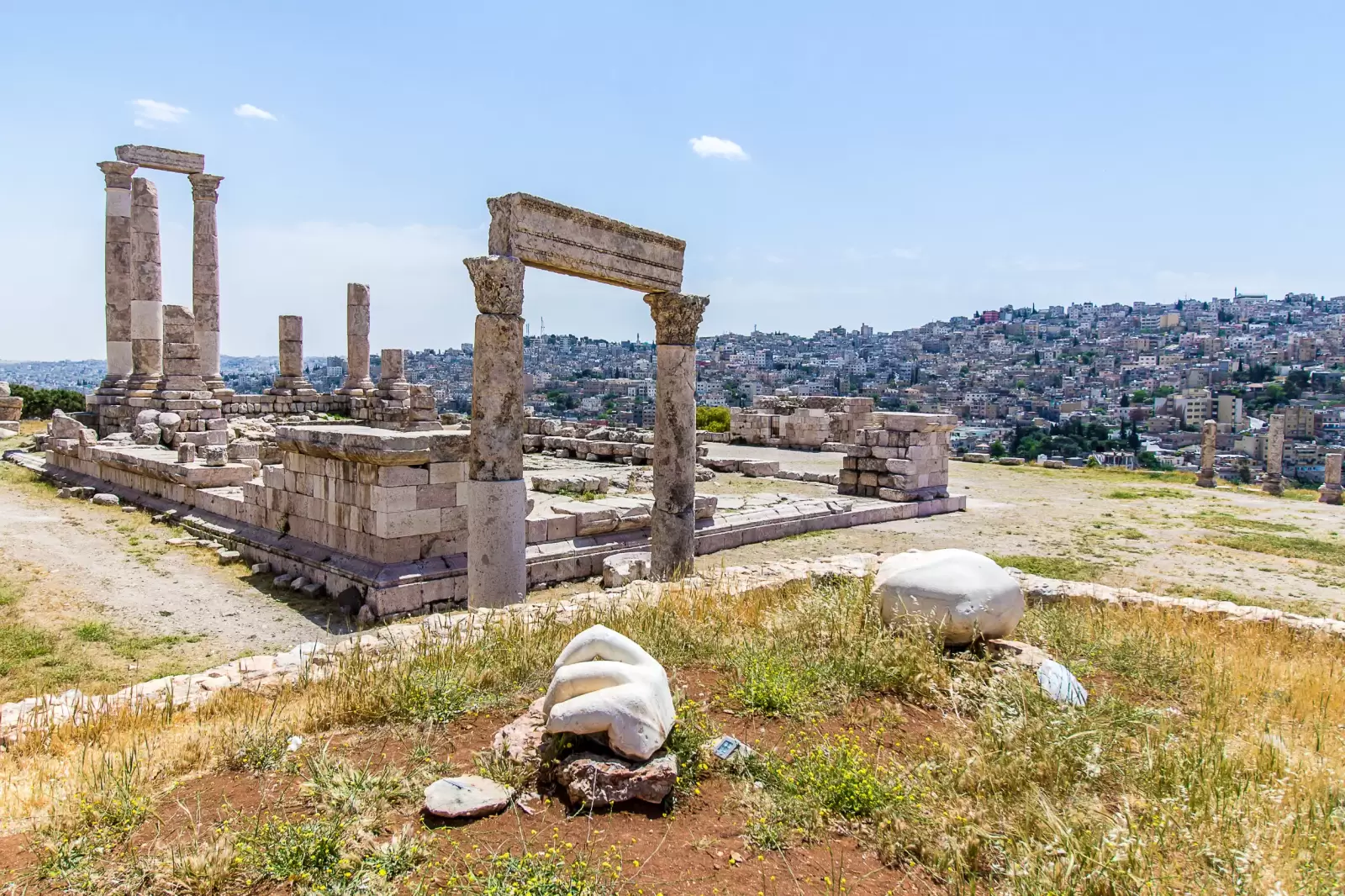 temple of hercules and the hand at the amman temple of hercules and the hand at the amman