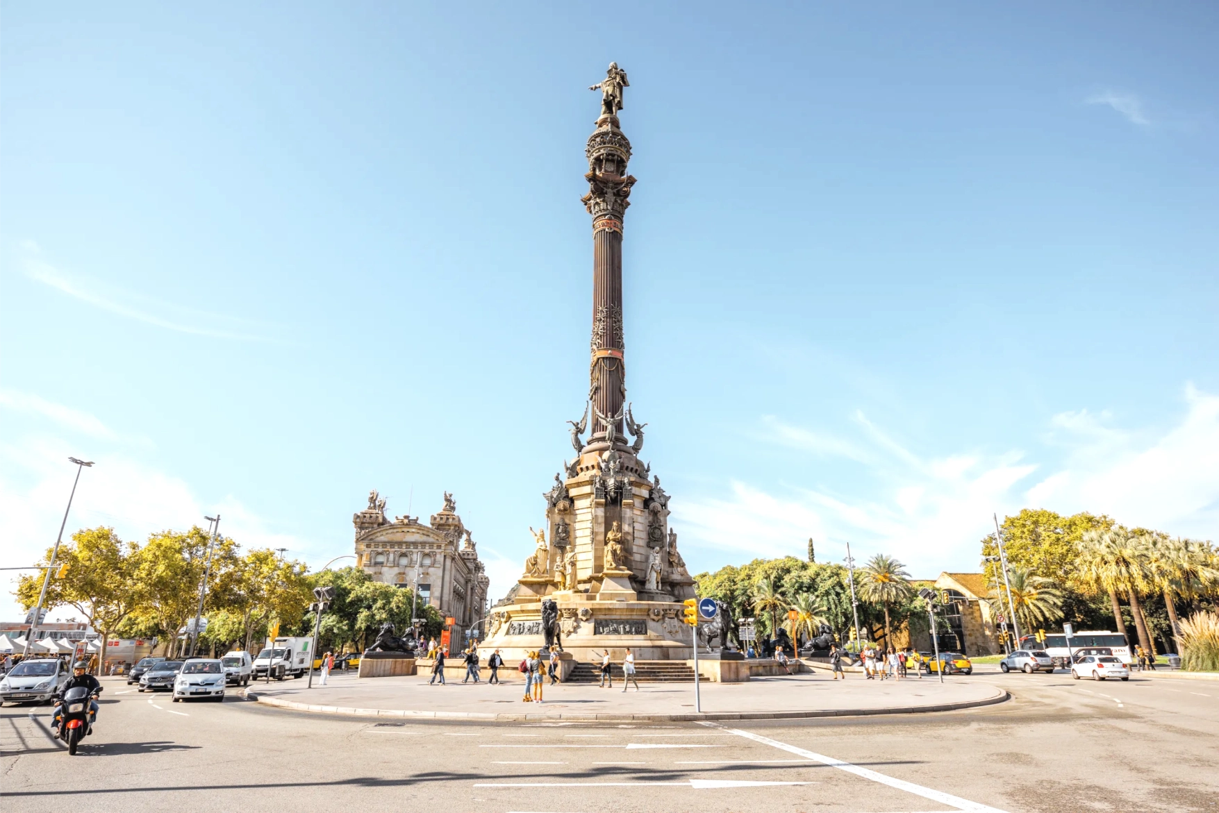 the famous city monument in barcelona spain the famous city monument in barcelona spain