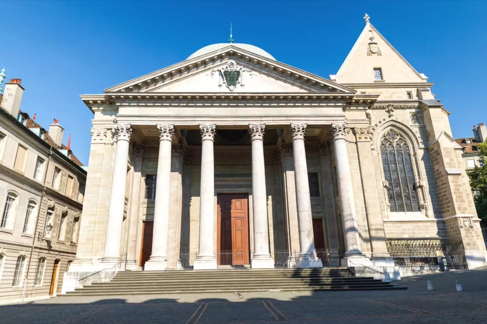 the famous st pierre cathedral in geneva switzerland the famous st pierre cathedral in geneva switzerland