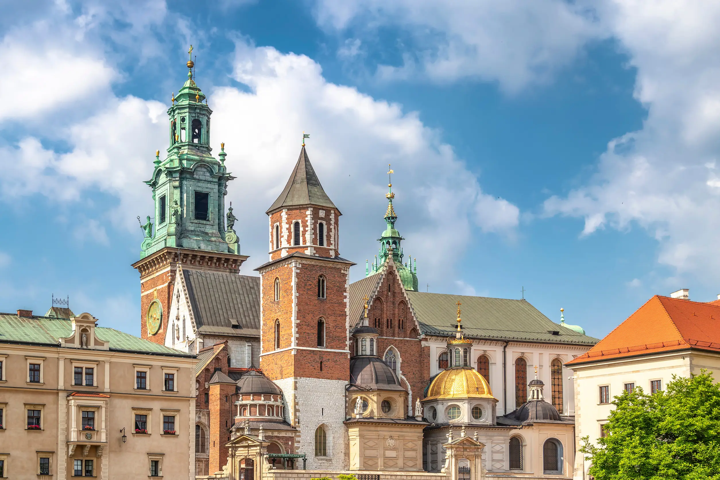 the inner courtyard of wawel castle in cracow poland the inner courtyard of wawel castle in cracow poland