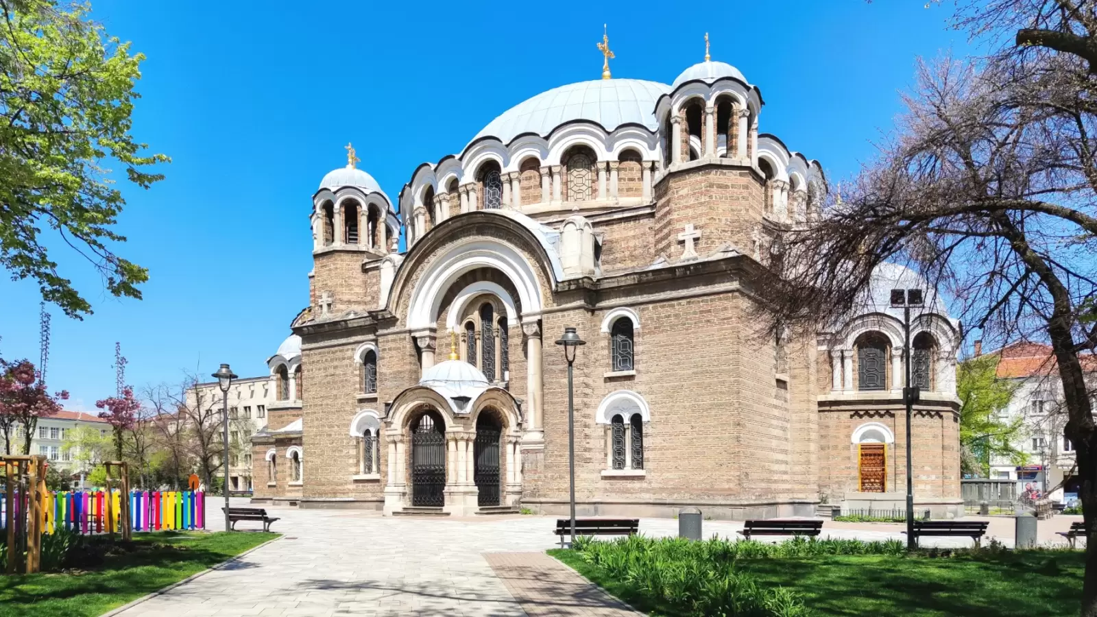 the sveti sedmochislenitsi cathedral in sofia bulgaria the sveti sedmochislenitsi cathedral in sofia bulgaria