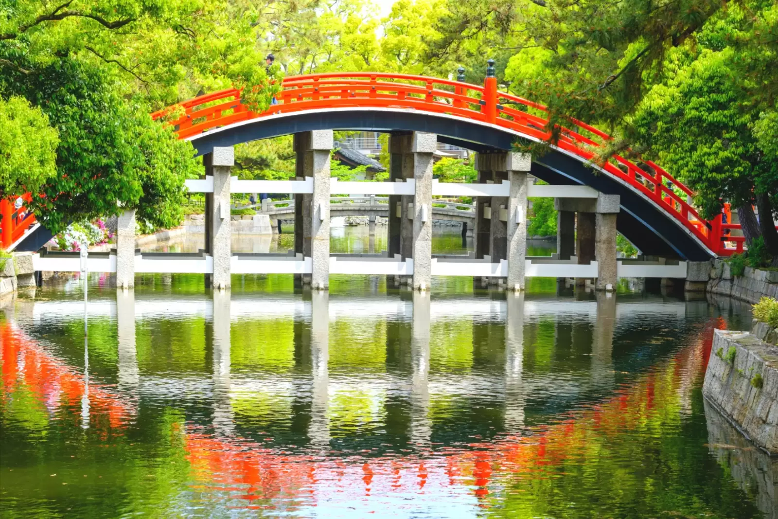 the taiko drum bridge in osaka japa the taiko drum bridge in osaka japa