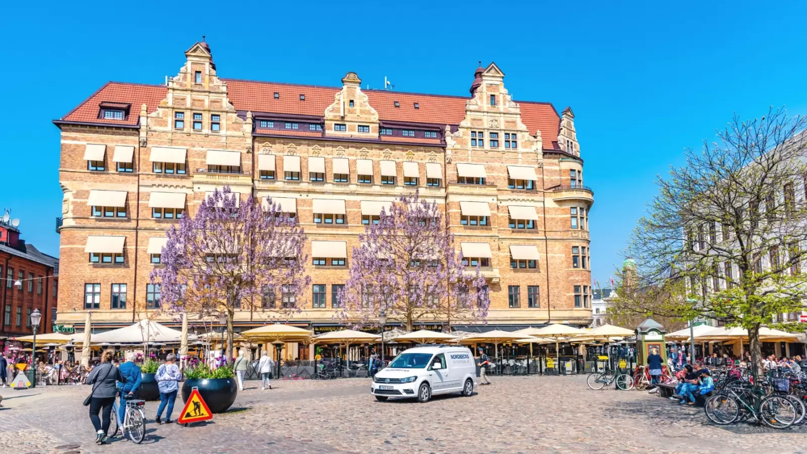 the view of lila torg square in malmo sweden the view of lila torg square in malmo sweden