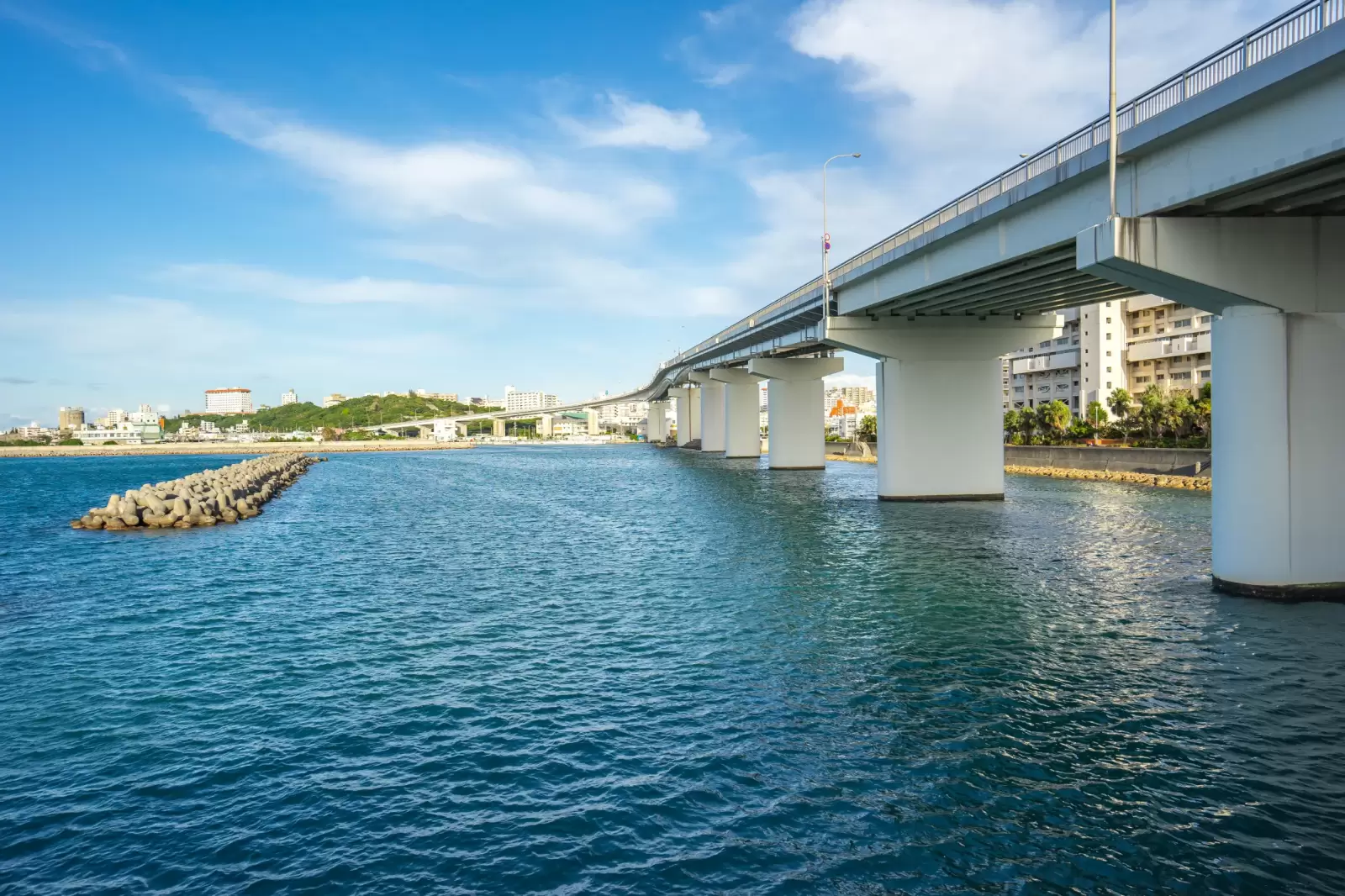 tomari port in naha okinawa japan