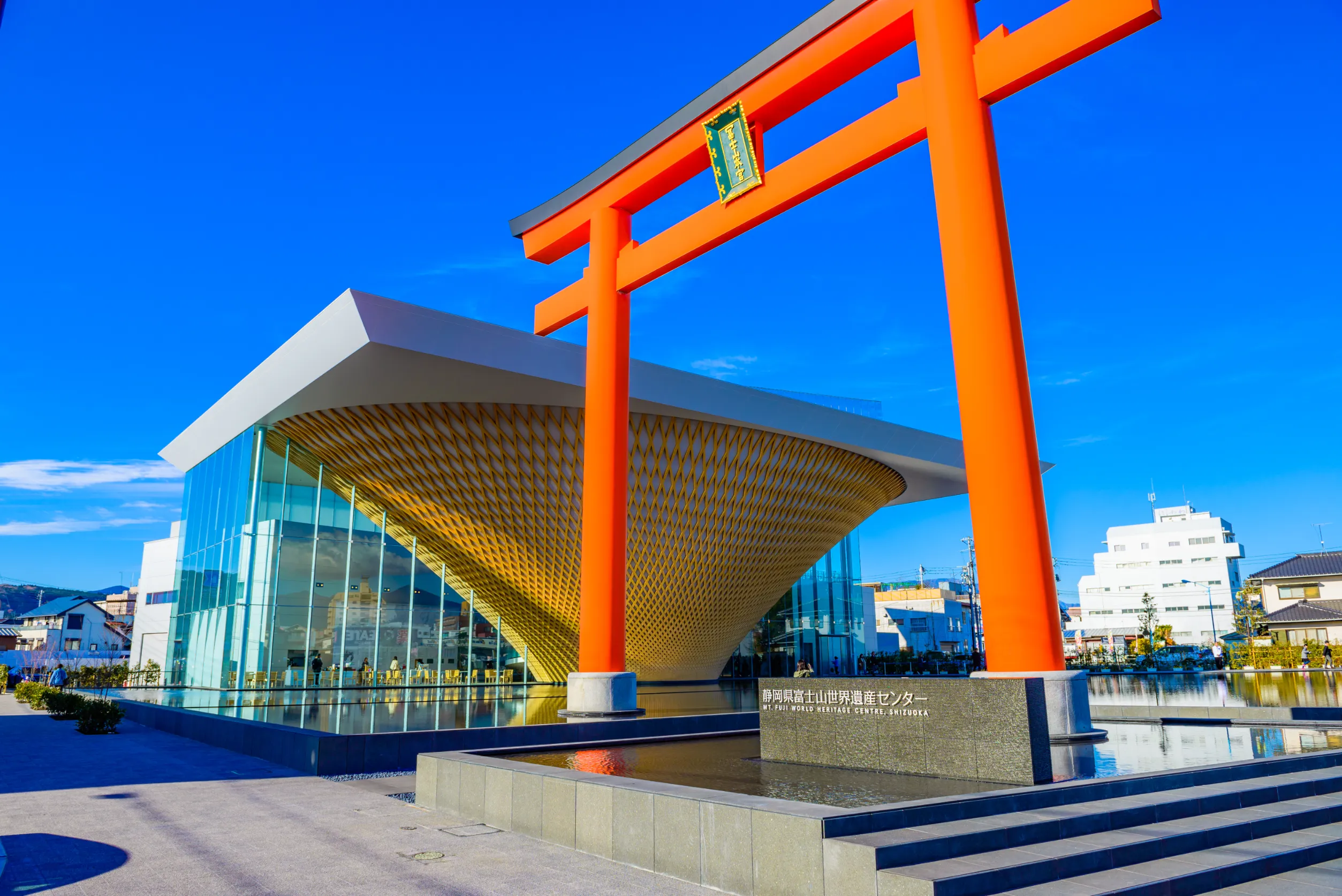 torii gate and mt fuji world heritage center in shizuoka torii gate and mt fuji world heritage center in shizuoka