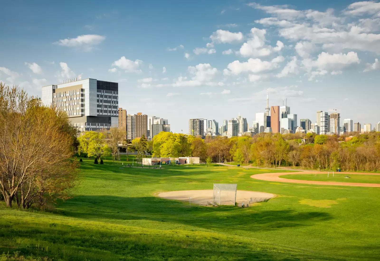 toronto city center panoramic view from riverdale park east with morning toronto city center panoramic view from riverdale park east with morning