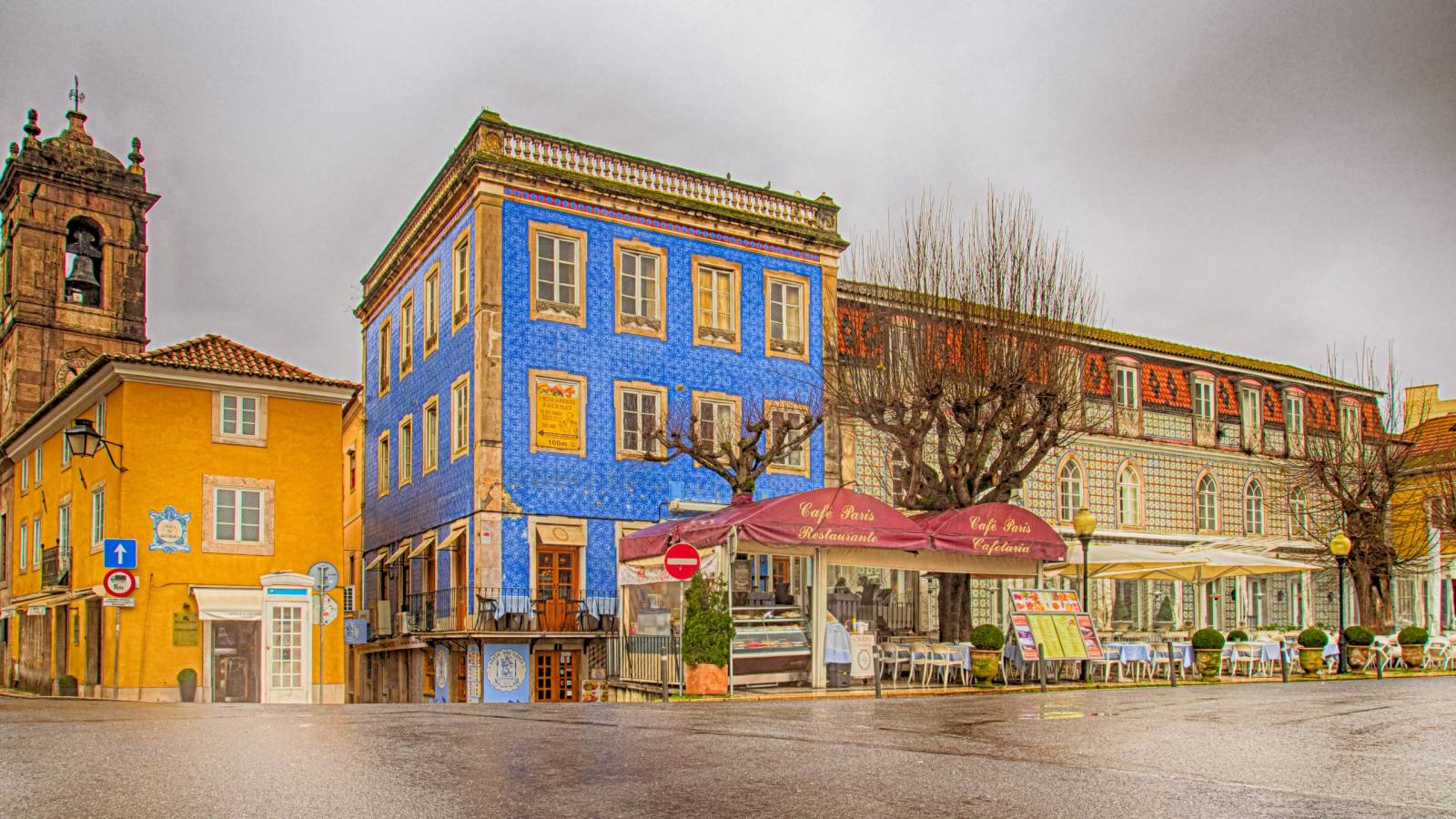 vintage photos of historic center of sintra in a foggy day it is a town vintage photos of historic center of sintra in a foggy day it is a town