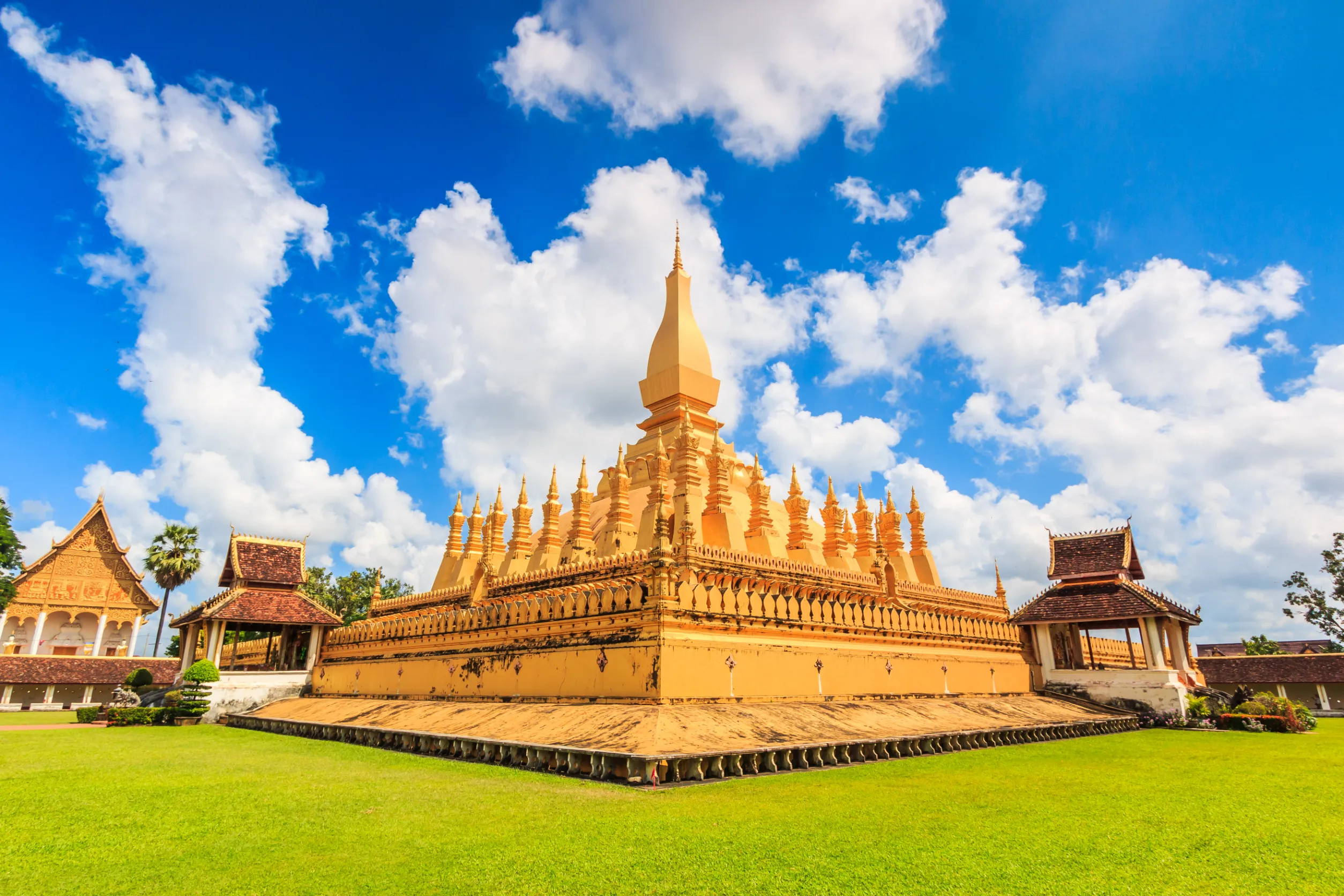 wat thap luang in vientiane in laos asia they are public domain or treasure of buddhism wat thap luang in vientiane in laos asia they are public domain or treasure of buddhism